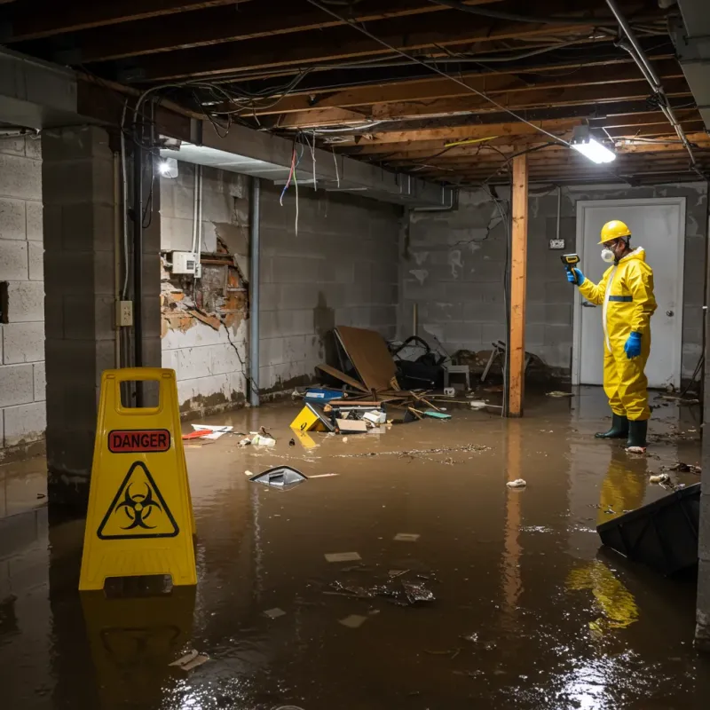 Flooded Basement Electrical Hazard in Lyndeborough, NH Property